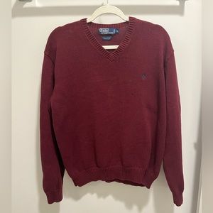 Vintage Polo Ralph Lauren Men's Knit Cotton V-Neck Sweater